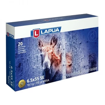 LAPUA 6.5×55 SE MEGA 10,1G, 155GR GOLYÓS LŐSZERLAPUA 6.5×55 SE MEGA 10,1G, 155GR GOLYÓS LŐSZER
